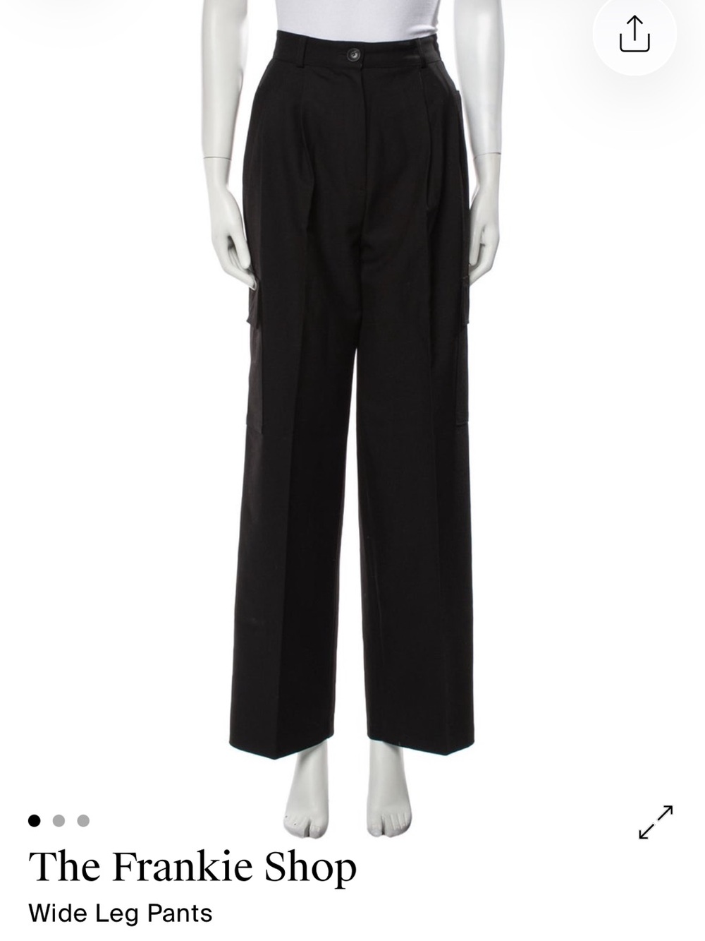 The Frankie Shop Black Wide Leg Pants